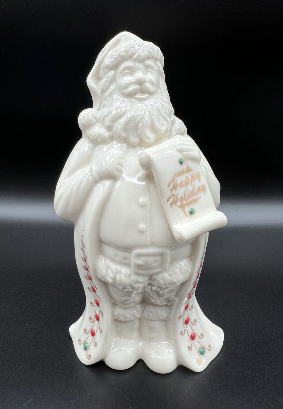 Lenox China Jewels Collection Ivory Porcelain Santa Figurine 7” 1994 Made in USA